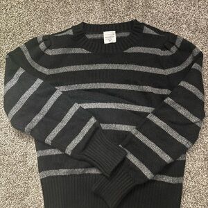Kids Black and Gray Striped Sweater